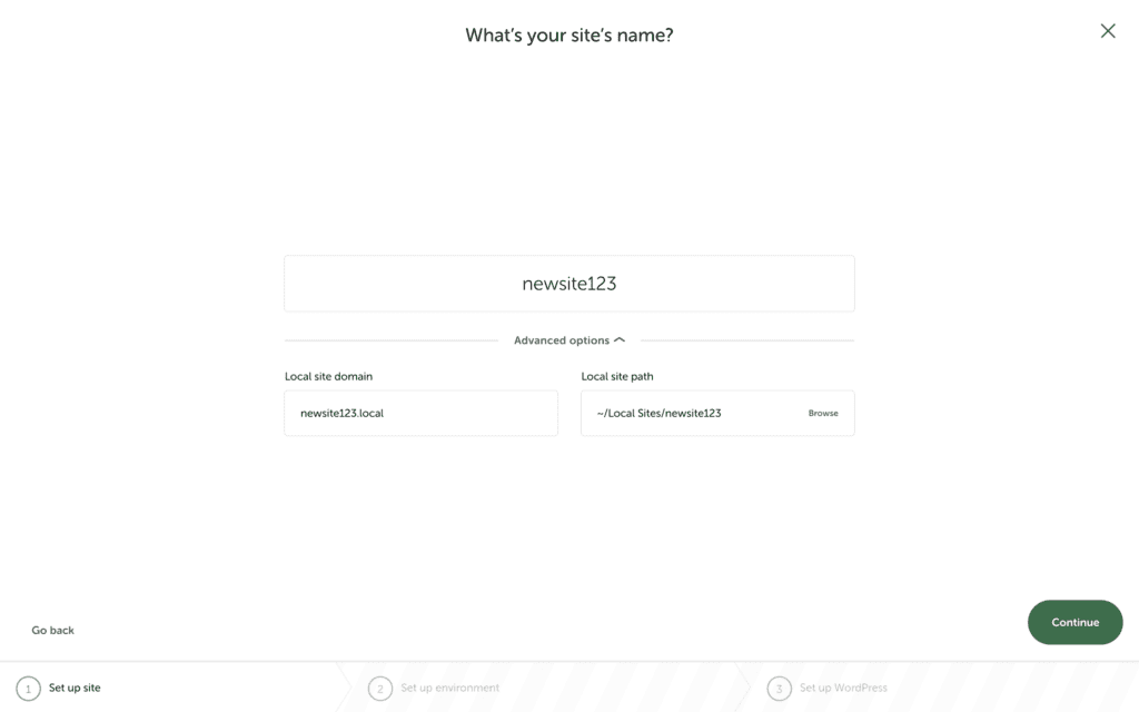 Add site name